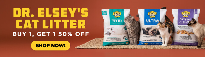 Buy 1. Get 1 50% Off! Dr. Elsey's Cat Litter - Shop Now!