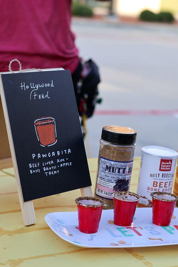 Dog friendly cocktails at Hollywood Feed stall