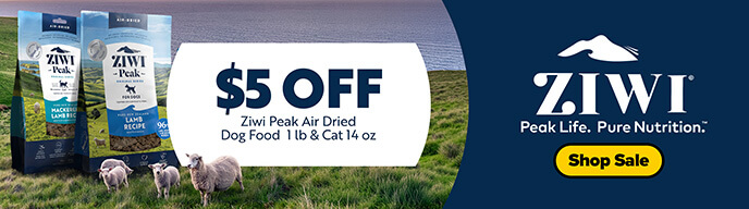 $5 Off! Ziwi Peak Air Dried Dog Food 1 lb & Cat 14 oz - Shop Sale