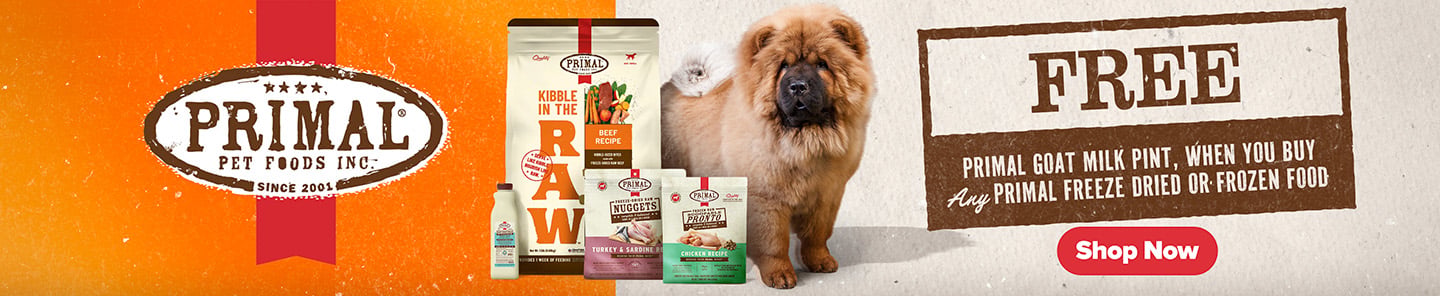 Buy Any Primal Freeze Dried or Frozen Food, Get a Goat Milk Pint FREE! - Shop Now