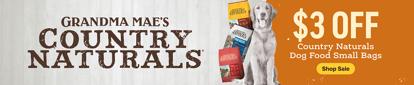 $3 Off Country Naturals Dog Food Small Bags - Shop Sale